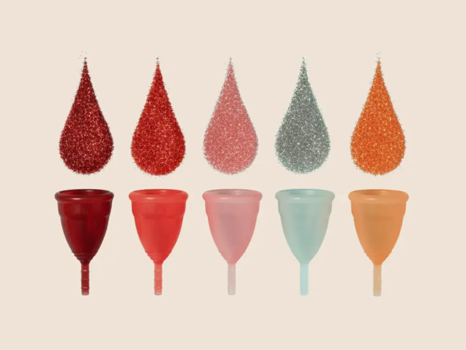 Ilustração relacionada à cor do sangramento menstrual