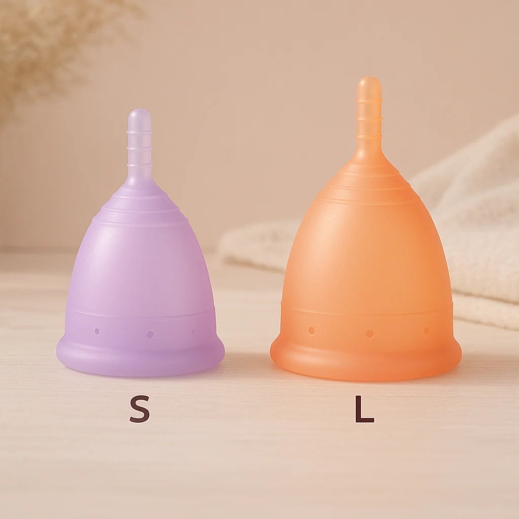 Menstruationstasse PapayaCup Größe S und L