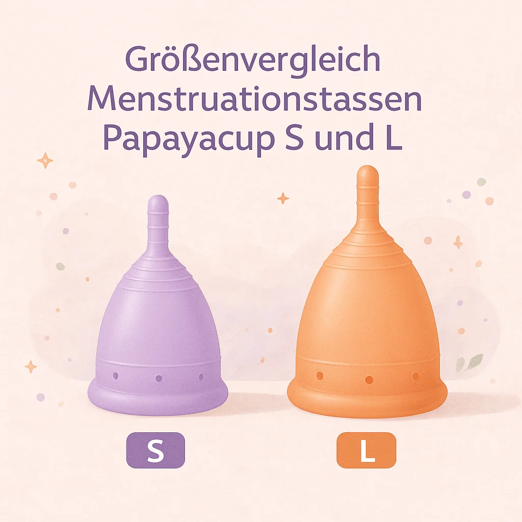 Infografik: Größenvergleich von Menstruationstassen