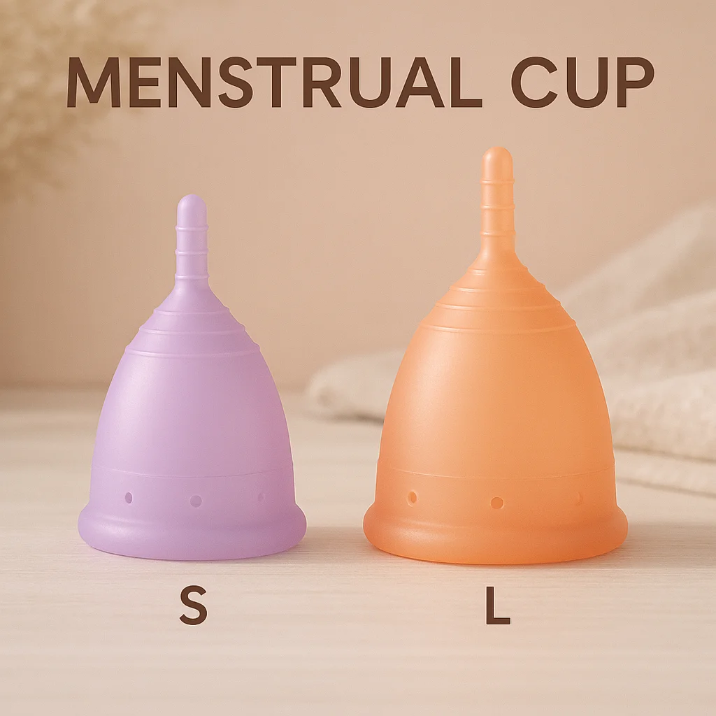 PapayaCup menstrual cup sizes S and L