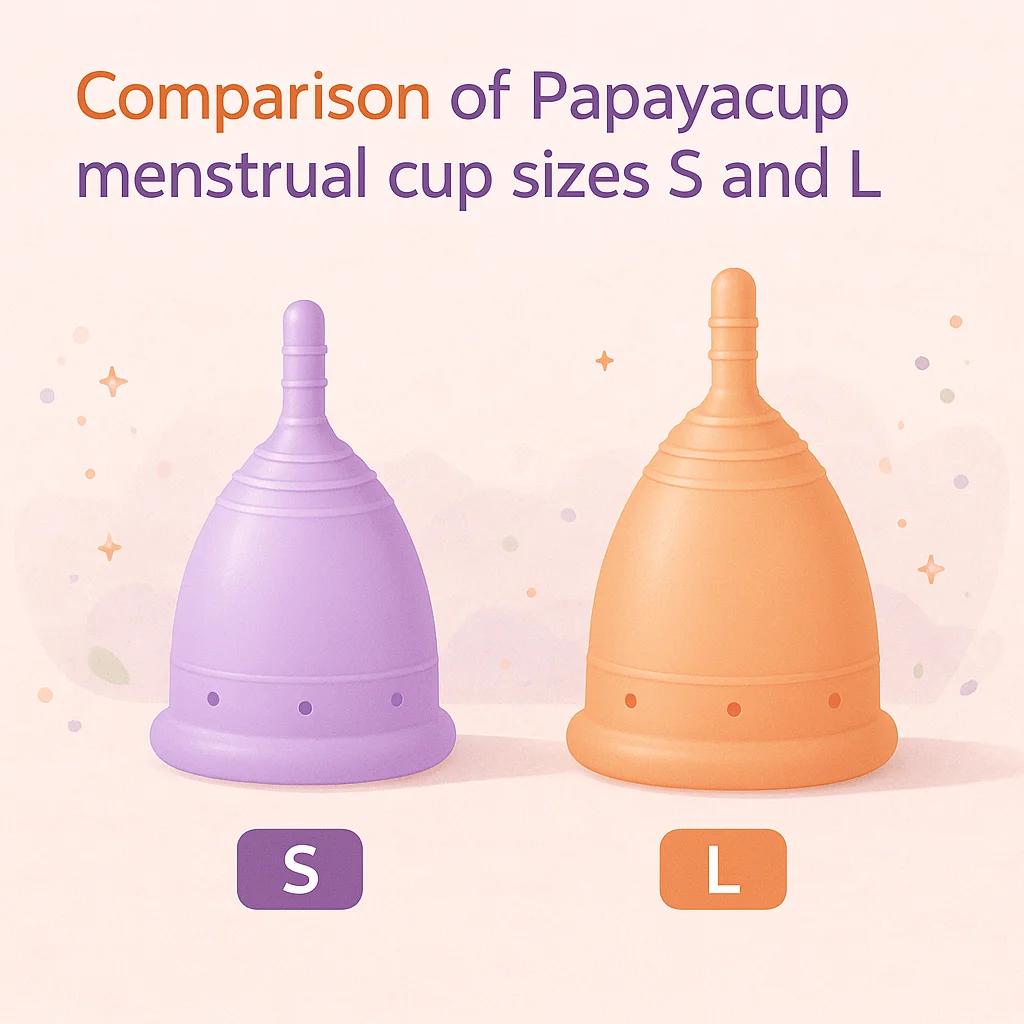 Infographic: menstrual cup size comparison