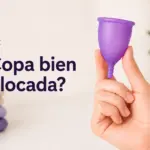 Banner copa bien colocada? se ve una copa menstrual lila