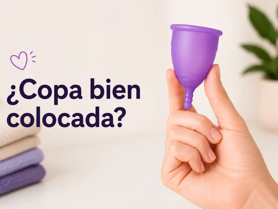 Banner copa bien colocada? se ve una copa menstrual lila