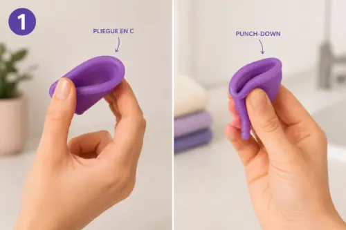paso 1 como saber si te has puesto bien la copa menstrual papayacup
