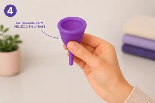 infografia como saber si te has puesto bien la copa menstrual papayacup