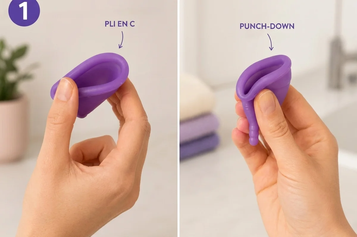 étape 1 comment savoir si tu as bien mis la coupe menstruelle papayacup