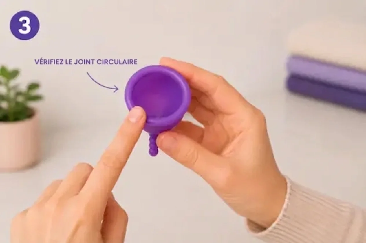 étape 3 comment savoir si vous avez bien mis la coupe menstruelle papayacup