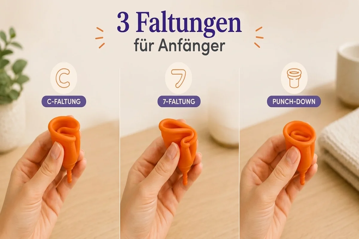 Falten Menstruationstasse Anfänger Papayacup