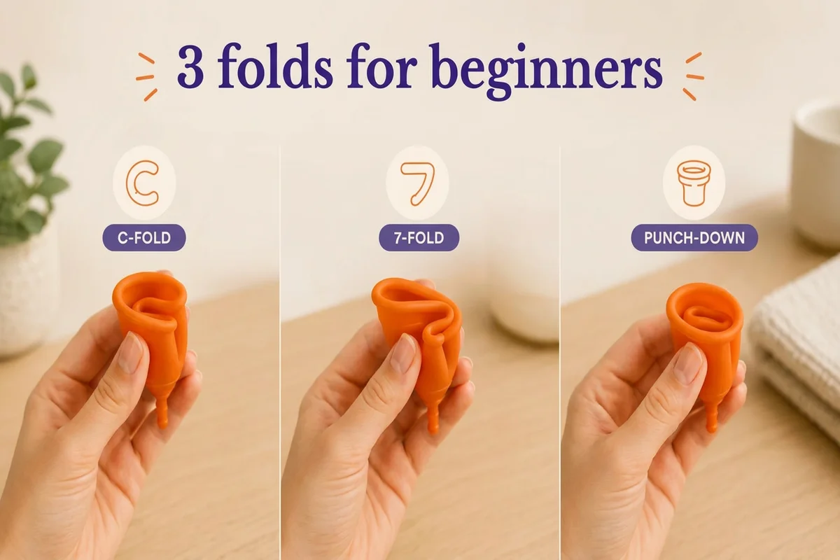 folds menstrual cup beginners papayacup