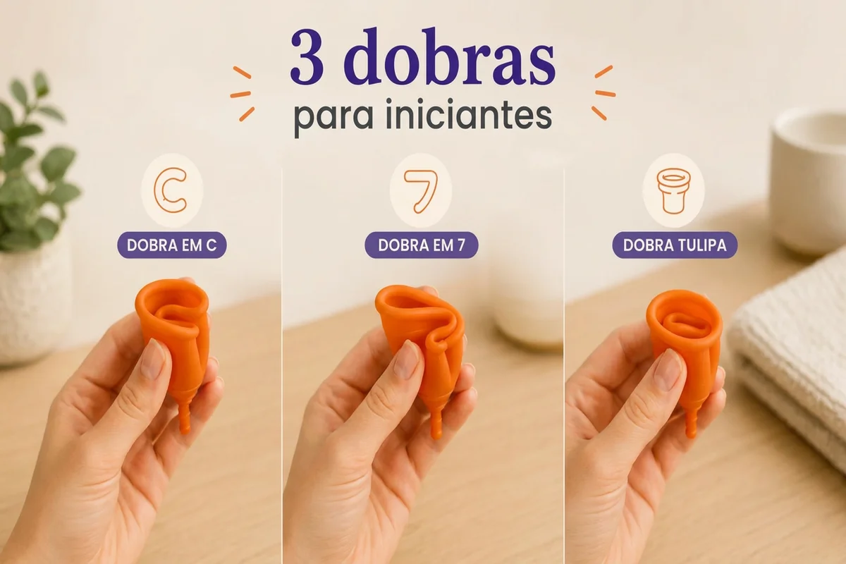 dobras coletor menstrual iniciantes papayacup