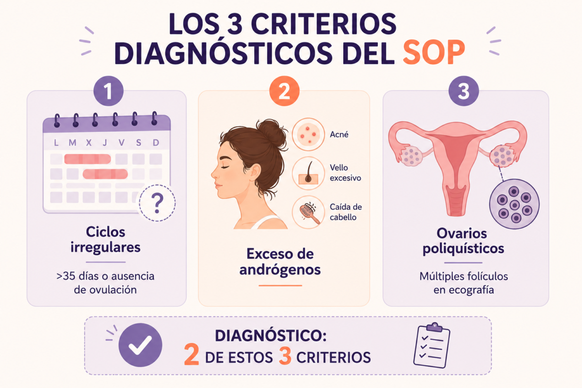 infografia sopbre los criterios para diagnosticar SOP