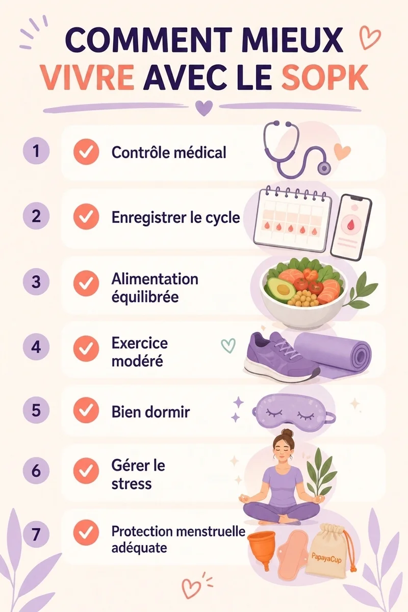 infographie sur comment vivre avec le SOP