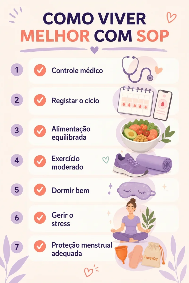 infografia sobre como conviver com o SOP