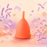la copa menstrual y la flora vaginal ilustracion representativa