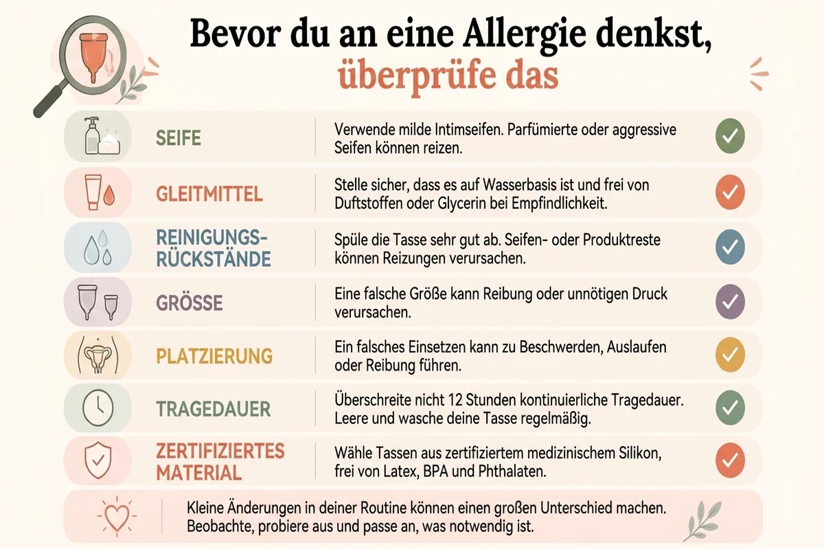 Infografik, die externe Varianten erklärt, die das Brennen anstelle einer Allergie bedeuten können