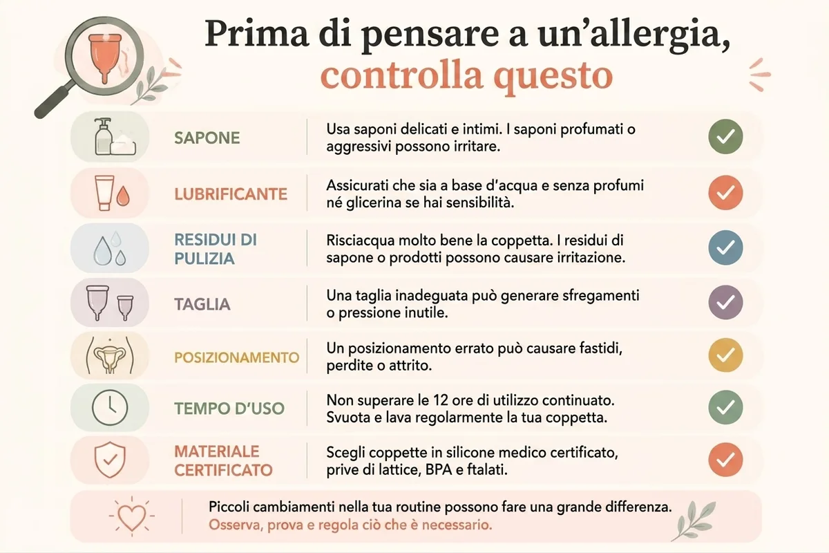 infografica che spiega varianti esterne che possono significare il prurito invece di un'allergia