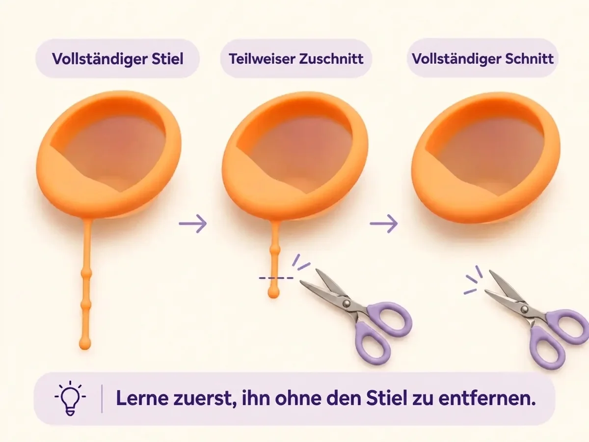 wie man die Menstruationsscheibe kürzt