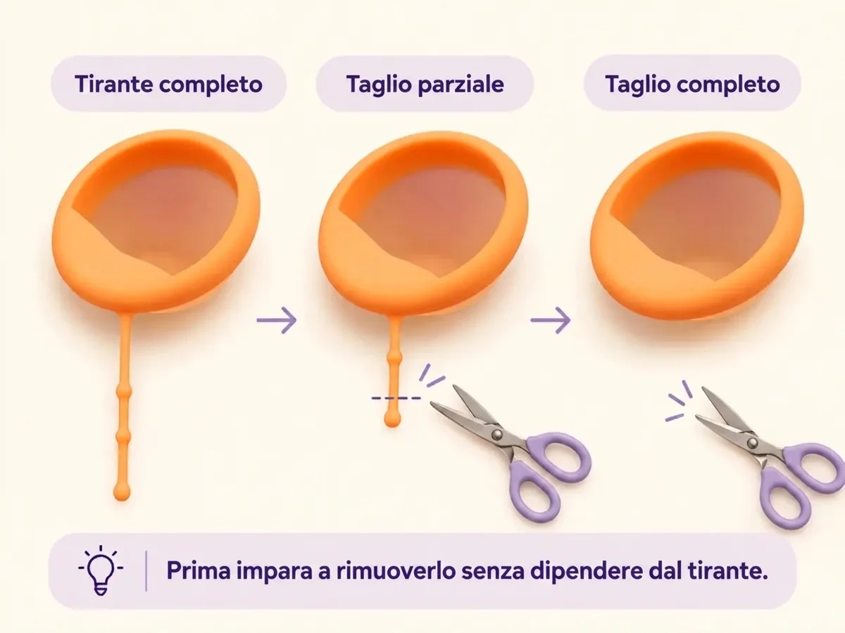 come accorciare il disco mestruale